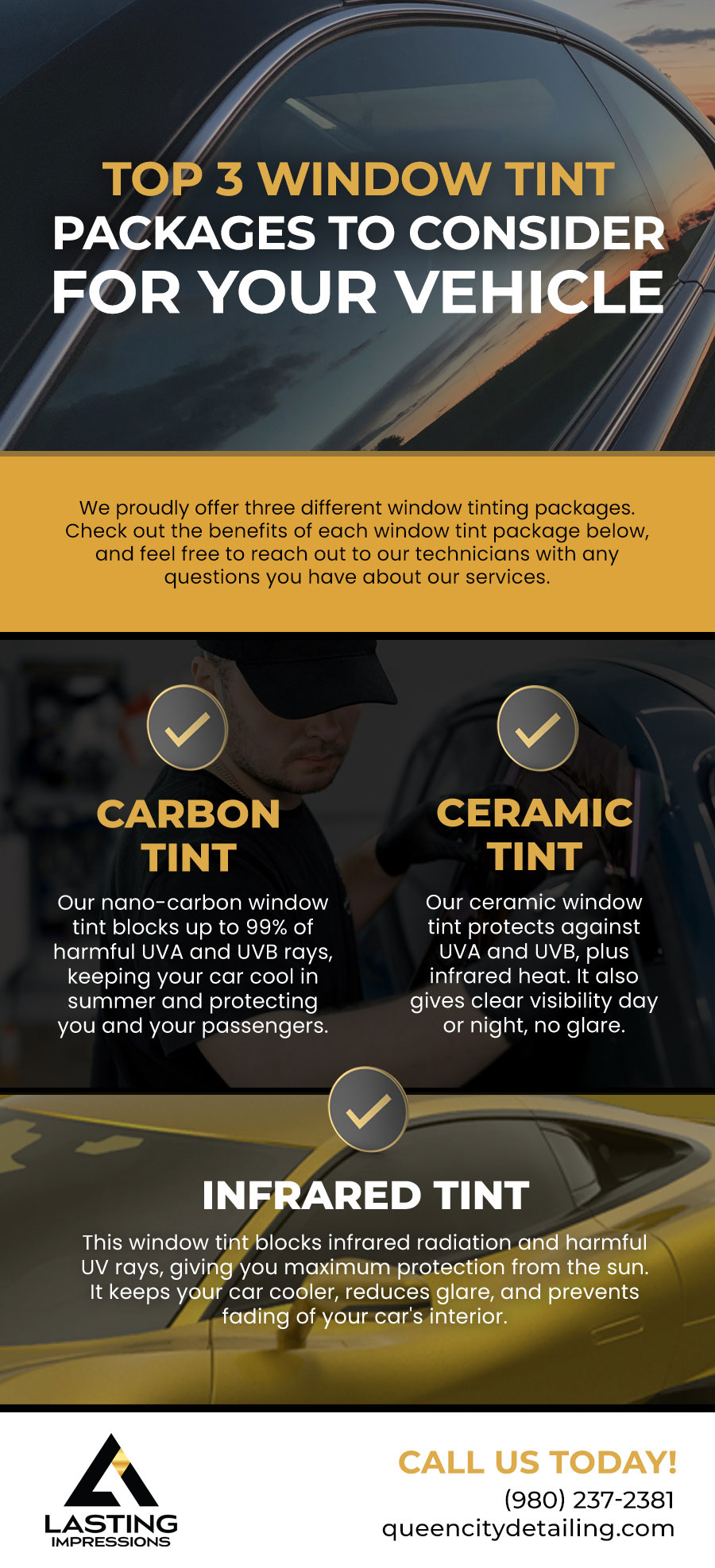 Top Three Window Tint Packages to Consider for Your Vehicle